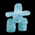 Frosted Inukshuk Sculpture (9")